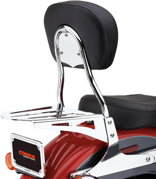 COBRA 602-1300 Cobra Short Sissy Bar Round Chrome Flst 00-06 602-1300