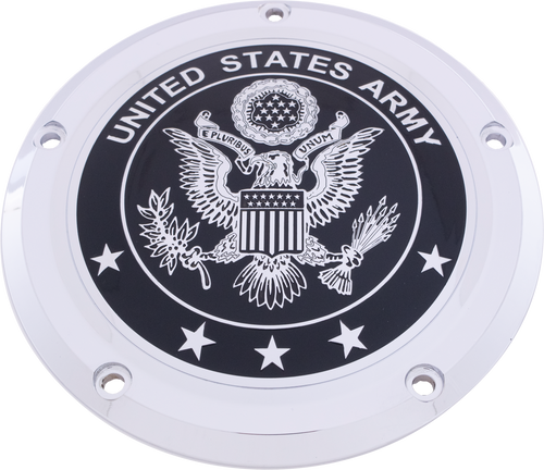 Custom Engraving ARM02-46 Custom Engraving 7 M8 Flt/Flh Derby Cover Army Chrome Arm02-46