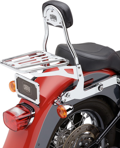 COBRA 602-2001 Cobra Detachable Backrest Round Chrome Softail 00-06 602-2001