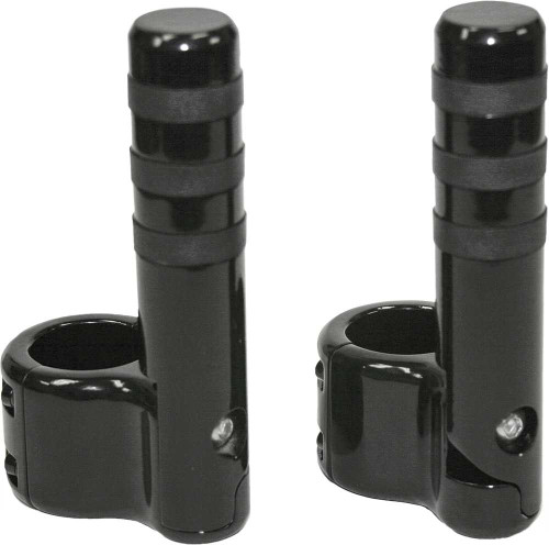 LINDBY BL715 Lindby Clamp-On Pegs Blk W/ Wide O Ring For 1 1/2" Bar Bl715