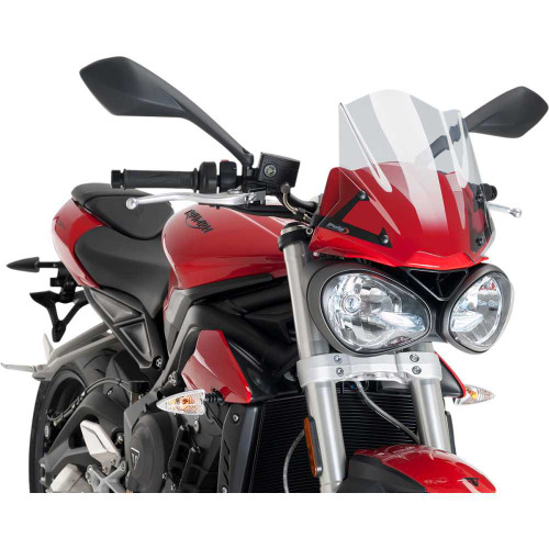 PUIG HI-TECH PARTS 9999W Puig Hi-Tech Parts New Generation Windscreen - 12-1/4" - Clear - Street Triple 765 9999W