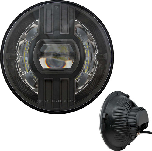 Cyron ABIG7B2-BN Cyron Headlight 7" Beast 2 Pitch Black W/Driving Light Abig7B2-Bn