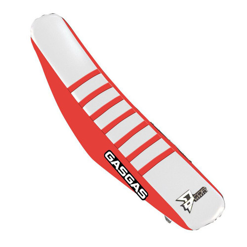 D-Cor Seat Cover Red/White W/Red Ribs Gas 30-65-003