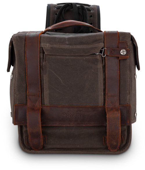 Burly Brand Throwover Saddlebag Dark Oak B15-1002D