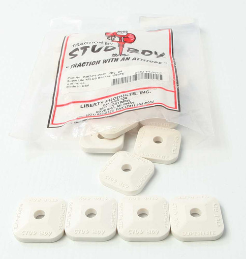 STUD BOY 2462-P1-WHT Stud Boy Super-Lite Plus Backers White 24/Pk 2462-P1-Wht