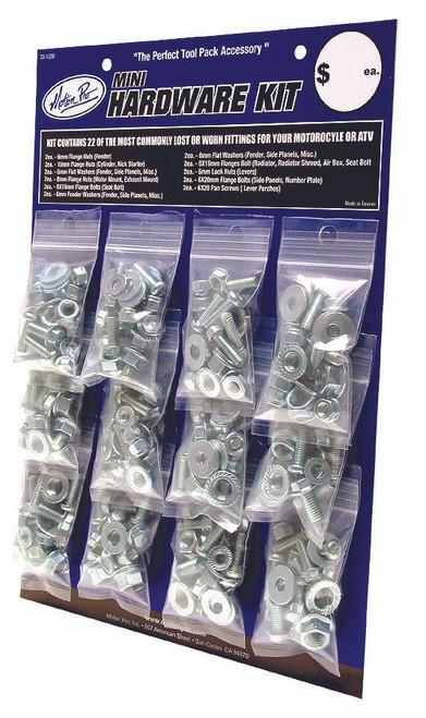 Motion Pro Mini Hardware Kit Zinc Finish 12/Pk 33-1200