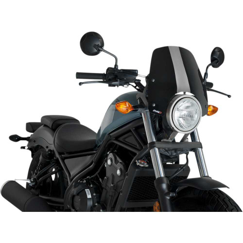 PUIG HI-TECH PARTS 3829N Puig Hi-Tech Parts New Generation Windscreen - Black - Rebel 3829N