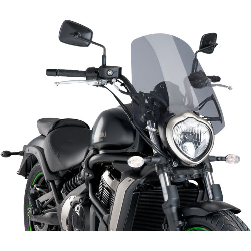Puig Hi-Tech Parts New Generation Windscreen - 18-1/2" - Smoke - Vulcan 8164H