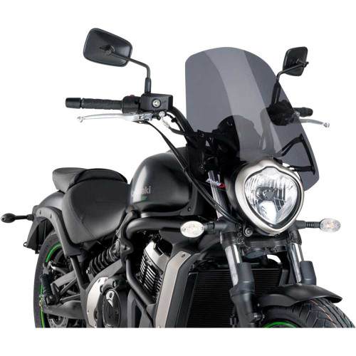 PUIG HI-TECH PARTS 8164F Puig Hi-Tech Parts New Generation Windscreen - 18-1/2" - Dark Smoke - Vulcan 8164F