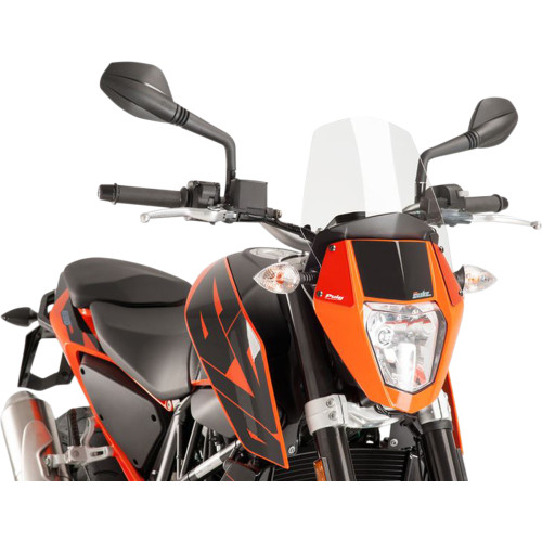 Puig Hi-Tech Parts New Generation Windscreen - 10-1/2" - Clear - Ktm 390 6009W Puig Hi-Tech Parts New Generation Windscreen - 10-1/2" - Clear - Ktm 390 6009W