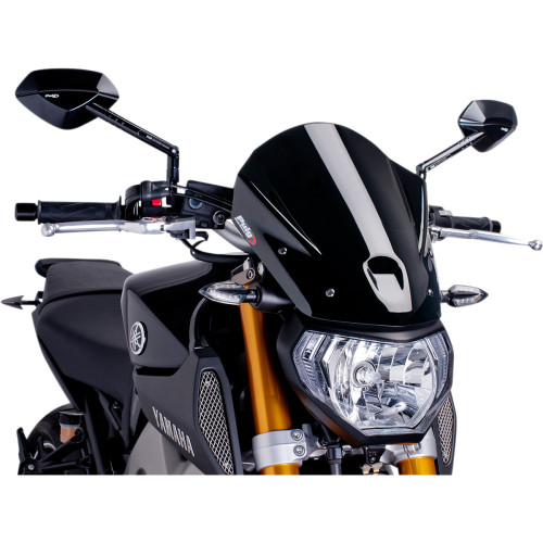 Puig Hi-Tech Parts New Generation Windscreen - 13-3/4" - Black - Mt09 6861N Puig Hi-Tech Parts New Generation Windscreen - 13-3/4" - Black - Mt09 6861N