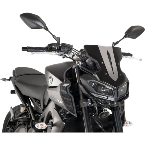 Puig Hi-Tech Parts New Generation Windscreen - 11-1/2" - Black - Mt09 9376N Puig Hi-Tech Parts New Generation Windscreen - 11-1/2" - Black - Mt09 9376N