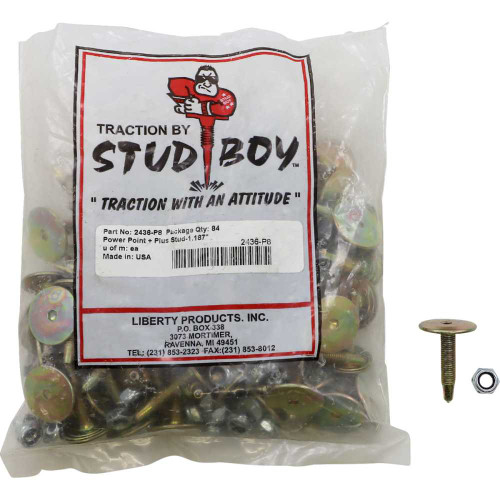 STUD BOY 2436P8 Stud Boy Studs With Locknuts - 1.187" - 84 Pack 2436-P8