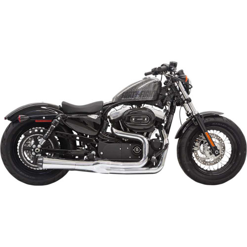 BASSANI XHAUST 1X32R Bassani Xhaust Mega Power Exhaust - Chrome - Short - '14-'21 Xl With Mid/Forward Controls 1X32R