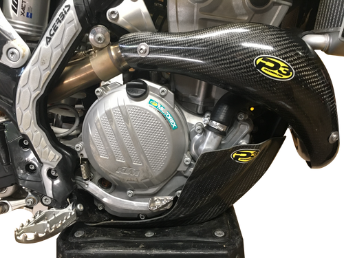 P3 201101 P3 Heat Shield Carbon Stk Pipe Ktm/Hus 201101