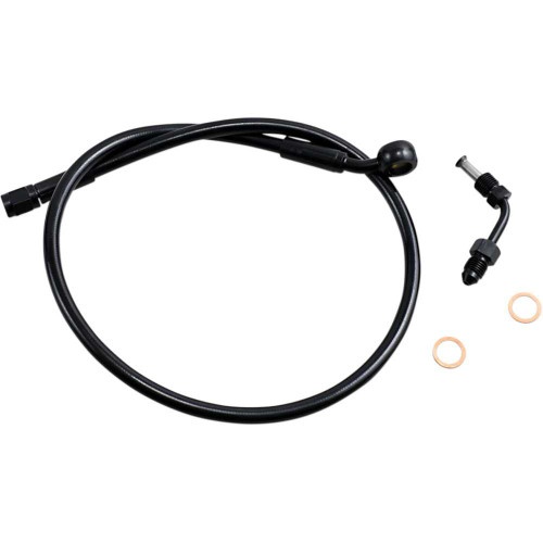 MAGNUM SHIELDING SBB150125 Magnum Shielding Brake Line - Upper With Adapter - Black Sbb1501-25