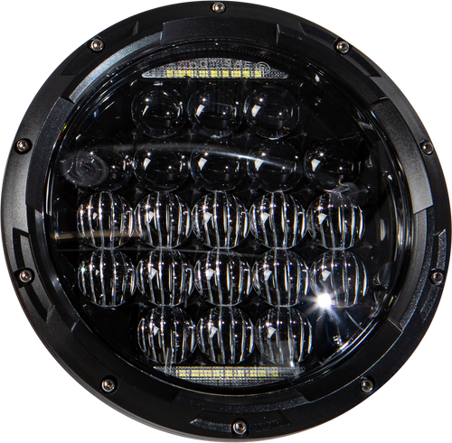 Harddrive Led Headlight 7" 90W Black 3500/2400 Lumens 820-0362