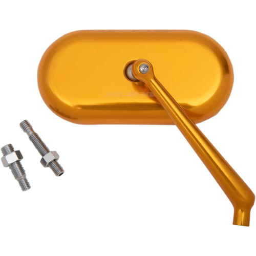 ARLEN NESS 13178 Arlen Ness Mirror - Side View - Oval - Gold - Right 13-178