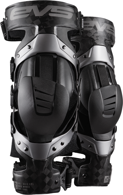 Evs AXISP-GRY-MP Evs Axis Pro Knee Brace Pair Black/Grey Md Axisp-Gry-Mp