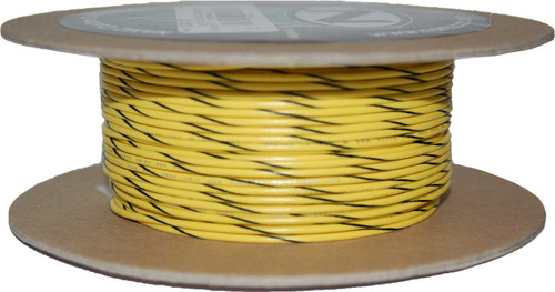 Namz Custom Cycle NWR-40-100-20 Namz Custom Cycle 100' Spool 20-Gauge Wire (Yellow/Black Stripe) Nwr-40-100-20