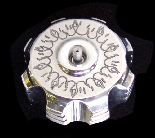 Modquad GC1-FBLK Modquad Billet Gas Cap (Black Flames) Gc1-Fblk