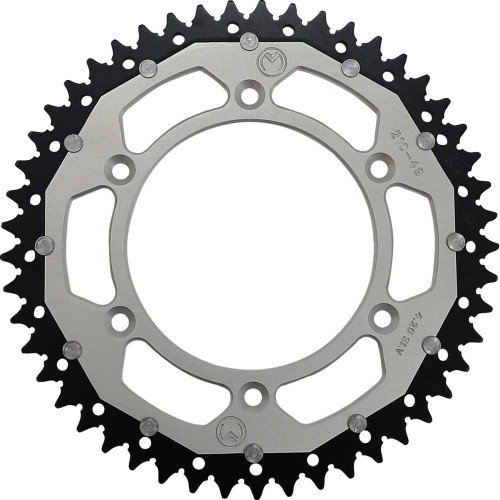 MOOSE RACING 12102104911X Moose Racing Dual Sprocket - Silver - 49 Tooth 1210-210-49-11X