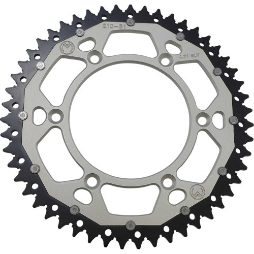 MOOSE RACING 12102105111X Moose Racing Dual Sprocket - Silver - 51 Tooth 1210-210-51-11X