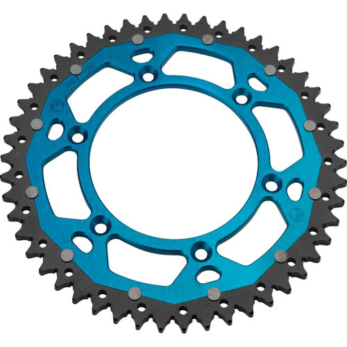 MOOSE RACING 12102515012X Moose Racing Dual Sprocket - Blue - 50 Tooth 1210-251-50-12X