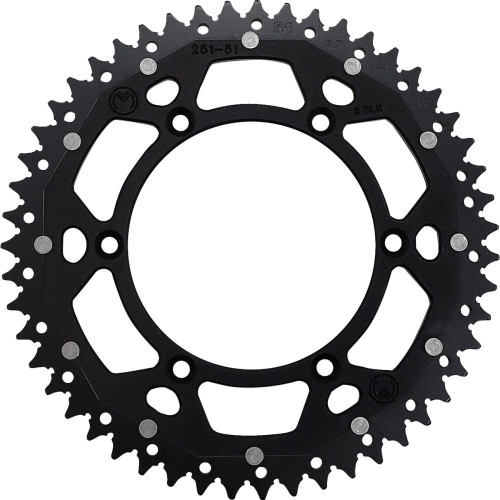 MOOSE RACING 12102515110X Moose Racing Dual Sprocket - Black - 51 Tooth 1210-251-51-10X