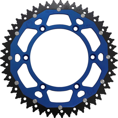 MOOSE RACING 12102515112X Moose Racing Dual Sprocket - Blue - 51 Tooth 1210-251-51-12X