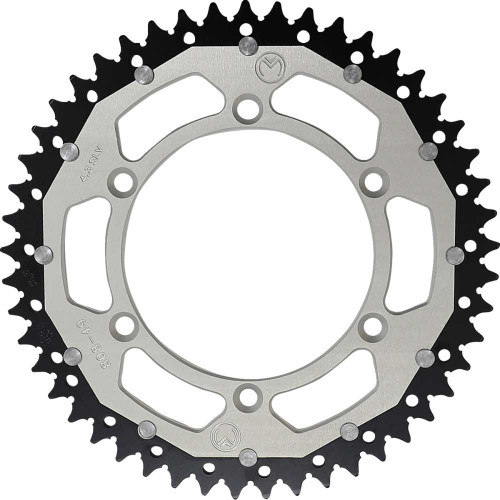 MOOSE RACING 12108084911X Moose Racing Dual Sprocket - Silver - 49 Tooth 1210-808-49-11X