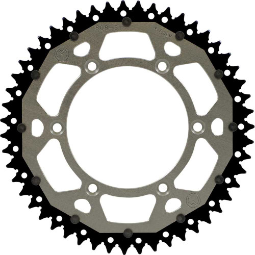MOOSE RACING 12108085111X Moose Racing Dual Sprocket - Silver - 51 Tooth 1210-808-51-11X