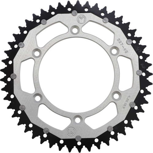 MOOSE RACING 12108974911X Moose Racing Dual Sprocket - Silver - 49 Tooth 1210-897-49-11X