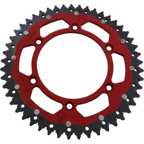 MOOSE RACING 12108974913X Moose Racing Dual Sprocket - Red - 49 Tooth 1210-897-49-13X