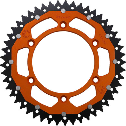 MOOSE RACING 12108974914X Moose Racing Dual Sprocket - Orange - 49 Tooth 1210-897-49-14X