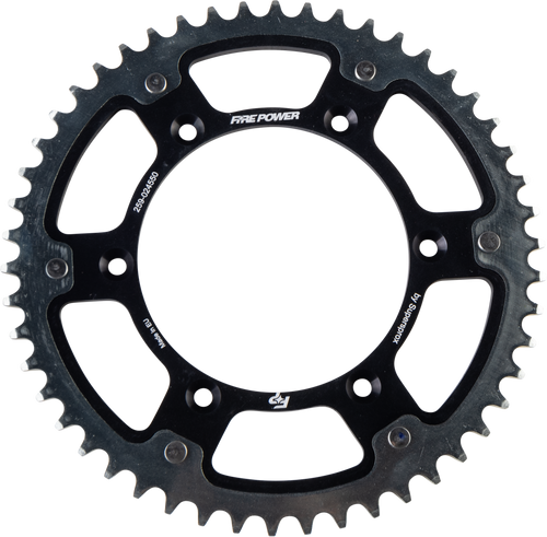 Fire Power Rear Sprocket Hybrid 50T Blk/Sil Fph-245-50-Blk Fire Power Rear Sprocket Hybrid 50T Blk/Sil Fph-245-50-Blk