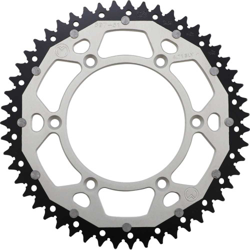 MOOSE RACING 12108975111X Moose Racing Dual Sprocket - Silver - 51 Tooth 1210-897-51-11X