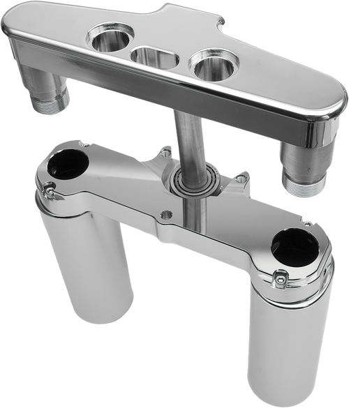 Hawg Halters Inc 41FBCR4 Hawg Halters Inc 4 Deg Raked Tripple Trees 41Mm Chrome Custom 41Fbcr4