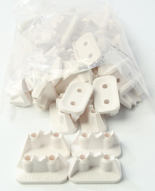 Stud Boy Super-Lite Pro Series Double Backers 0.75" 48/Pk White 2512-P2-Wht
