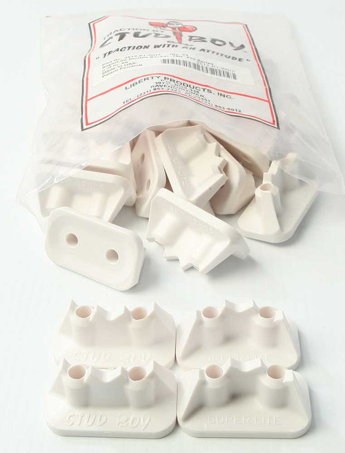 STUD BOY 2512-P1-WHT Stud Boy Super-Lite Pro Series Double Backers .75" 24/Pk White 2512-P1-Wht
