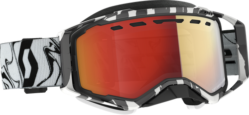 SCOTT 278603-7082341 Scott Prospect Goggle Snow Cross Ls Marble Blk/Wht W/Ls Red Chrome 278603-7082341