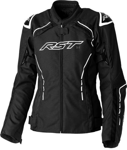 Rst Ladies S1 Ce Jacket Black/White Textile Xs 103056Whi-08