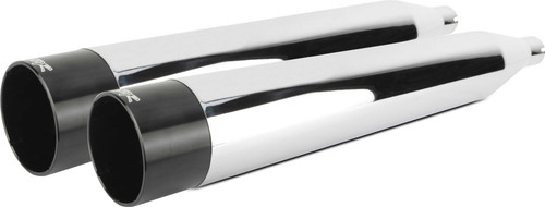 Tbr 005-4380499D Tbr Comp S Slip-On Touring Tc Chrome W/Blk Aluminum End Cap 005-4380499D
