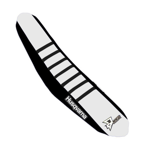 D-Cor Seat Cover Black/White Black Ribs Tc/Fc125-450 30-70-417