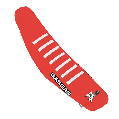 D-Cor Seat Cover Red W/White Ribs Gas 30-65-002