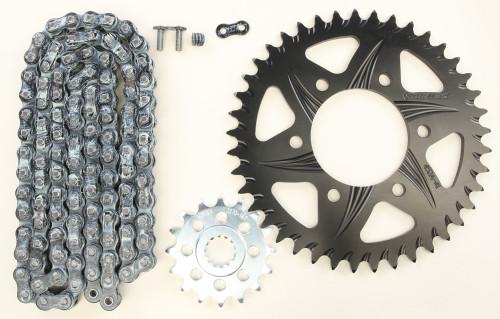 Vortex Sprocket/Chain Kit Stl/Alu 16/41T Blk Rx3 520-110L Blk Ck6296