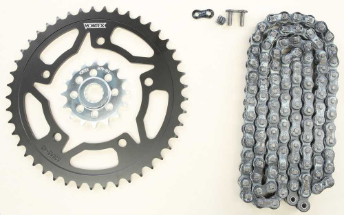 VORTEX CK6308 Vortex Sprocket/Chain Kit Stl/Stl 16/45T Sil Rx3 520-110L Blk Ck6308