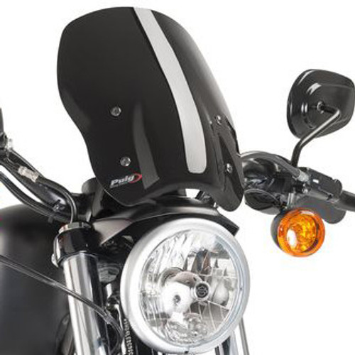Puig Windscreen Naked New Gen Black `04-Up Xl (Ex 48) 9283N