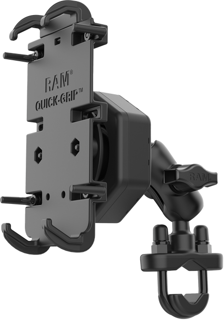 Ram RAM-B-149Z-A-PD4-462 Ram Quick-Grip Xl Phone Mount Vibe-Safe & U-Bolt Base Short Ram-B-149Z-A-Pd4-462