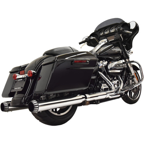 Bassani Xhaust 4" Qnt Mufflers - Chrome 1F72Qnt5